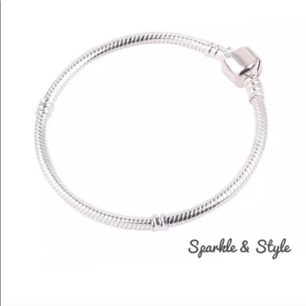 New Silver Plated Charm Bracelet